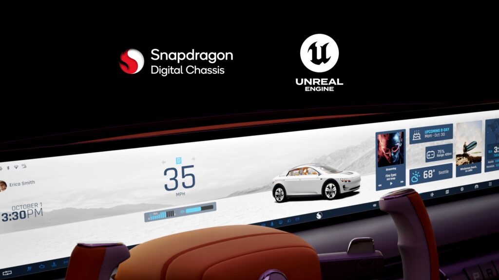 Qualcomm e Epic Games fazem parceria para elevar as experiências do usuário no veículo com as soluções Unreal Engine e Snapdragon Digital Chassis