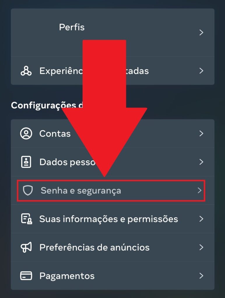 Como mudar a senha do Instagram?