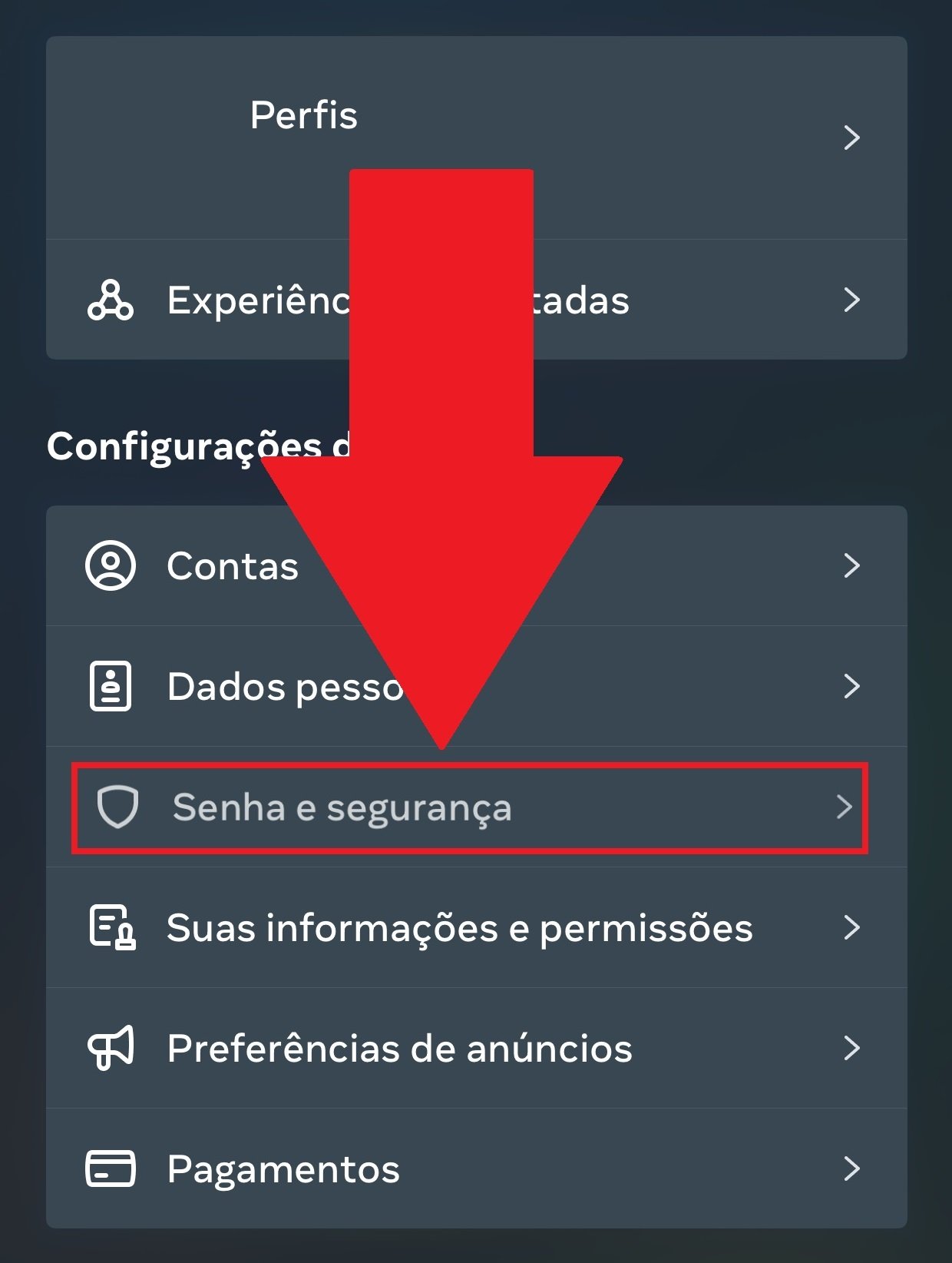 Aperte na opção 