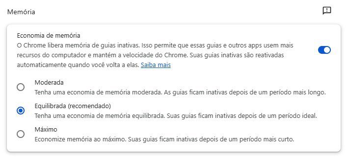 Os modos de gerenciamento de memória.