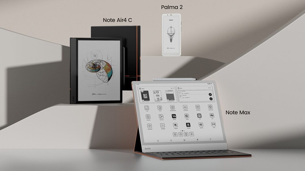 Palma 2, Note Air4 C e Note Max (imagem: divulgação/Boox)