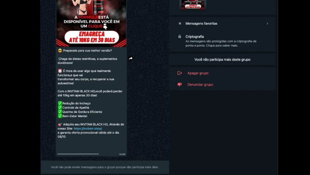 Golpistas e spammers adicionam usuários em grupo e os removem para esconder botão de denúncia (Imagem: Reprodução/Reddit/BrunoWeird)