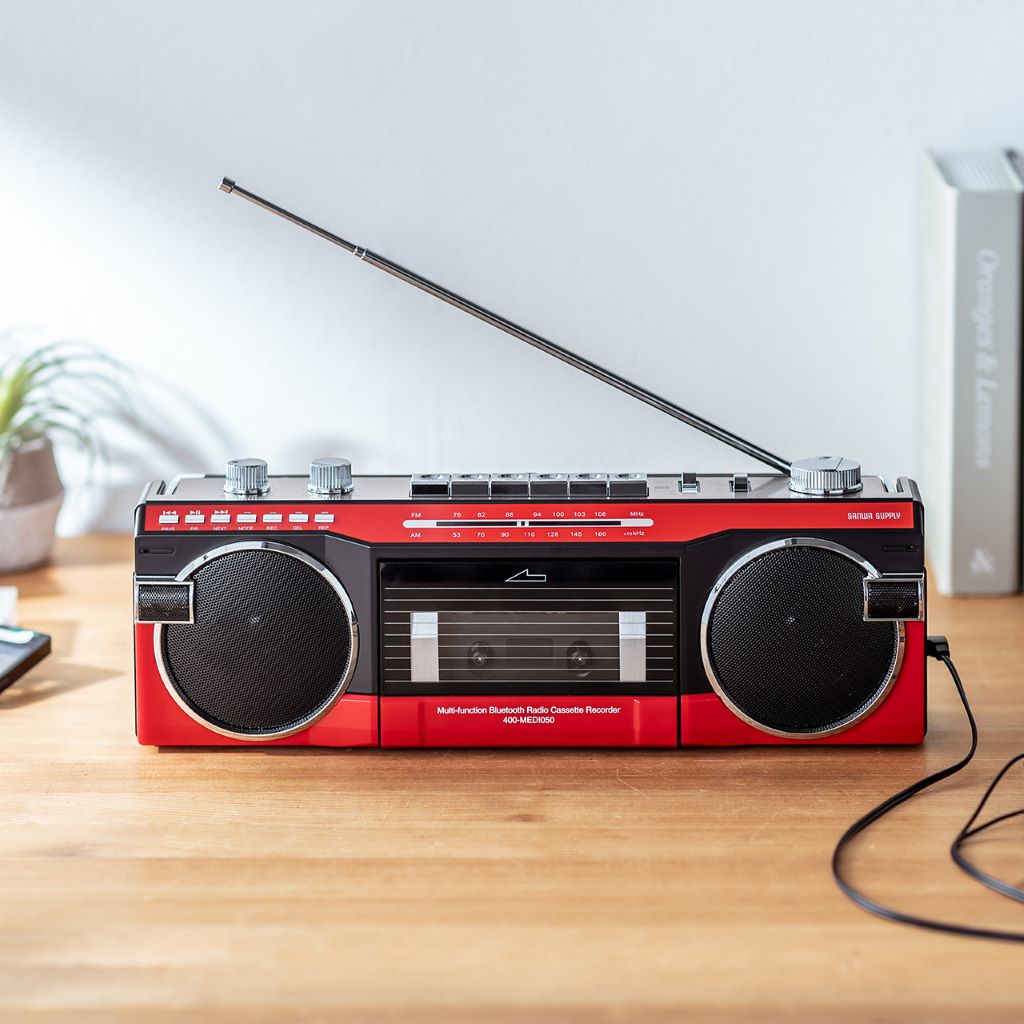 Sanwa Supply lança Boombox Retrô com conversão de fitas cassete para MP3 e conectividade Bluetooth