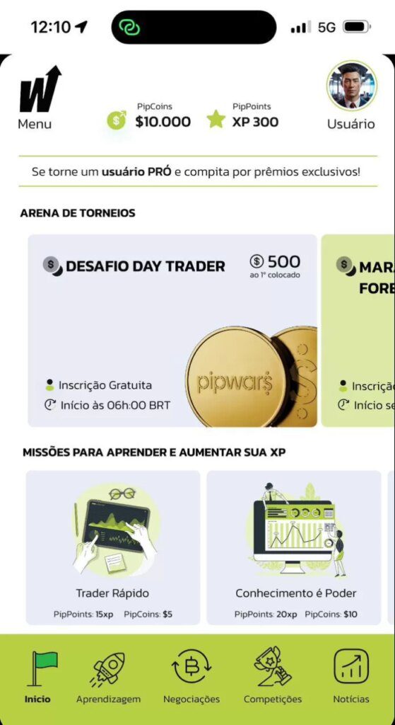 PipWars: plataforma une educação financeira e competição de trading