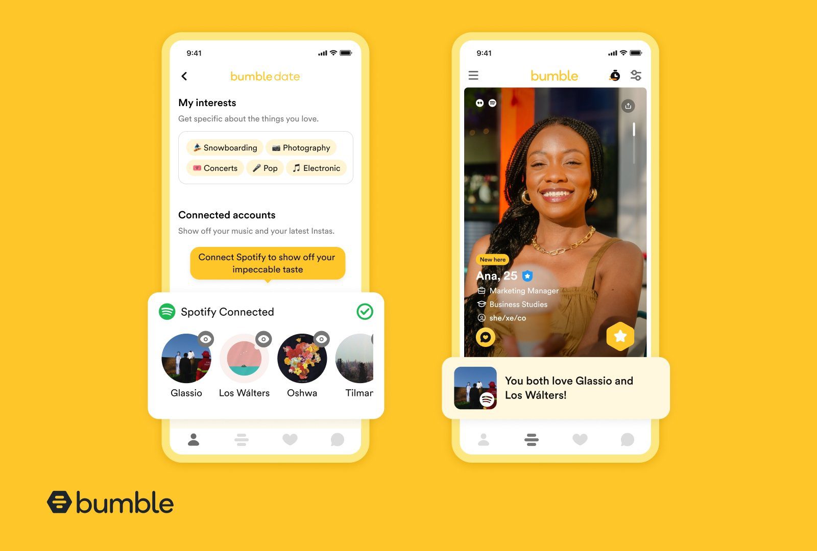 O Bumble aposta em uma dinâmica um pouco mais íntimas que o Tinder para criar relações mais duradouras. (Fonte: Bumble/Divulgação)