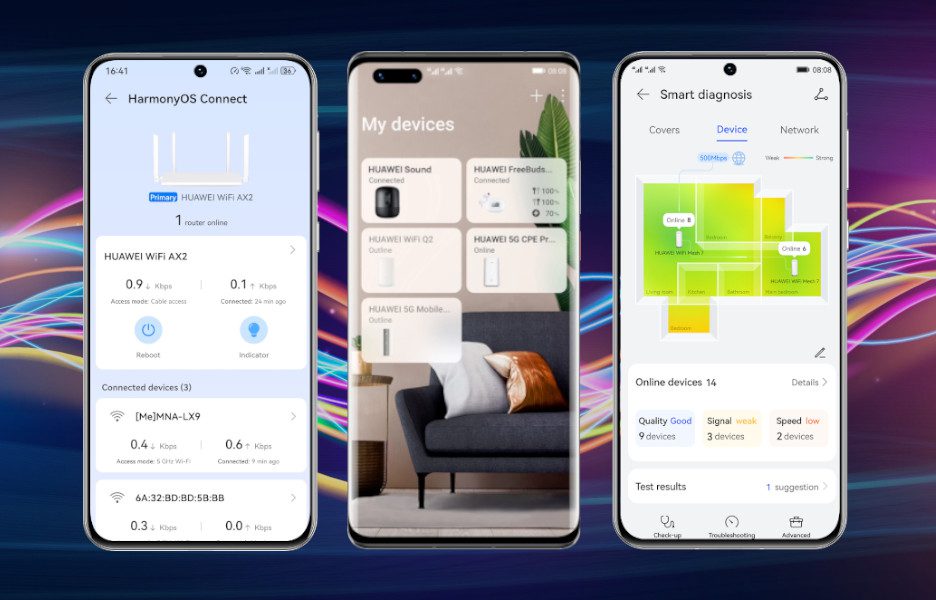 HUAWEI AI Life: aplicativo permite que usuário gerencia a rede Wi-Fi 6