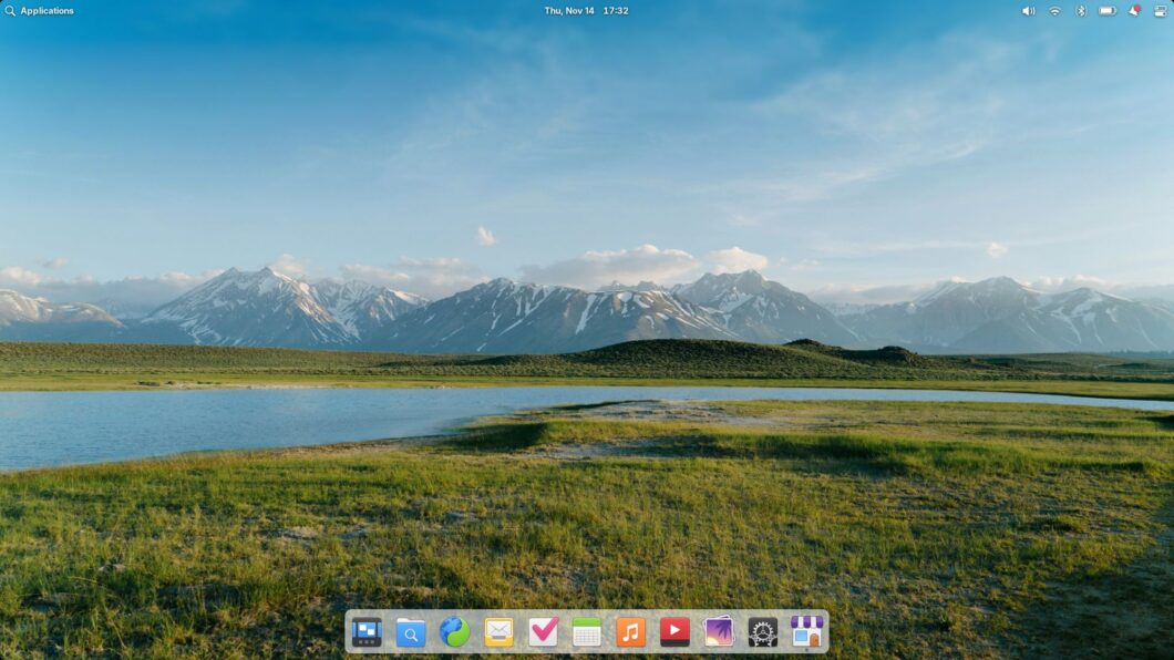 Tela principal do Elementary OS 8 (imagem: divulgação/Elementary)
