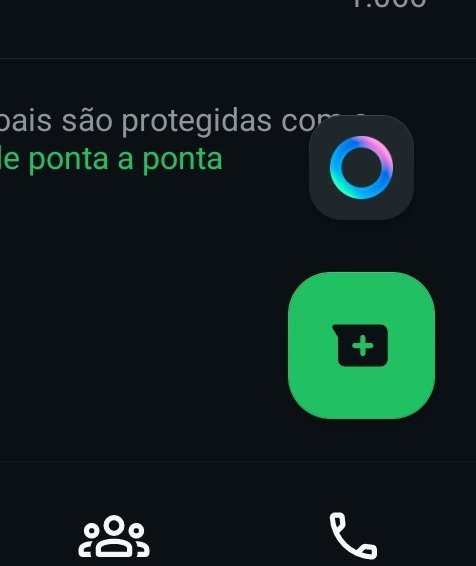 Botão permanente da Meta AI no WhatsApp (imagem: reprodução)