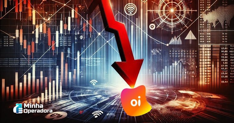 queda das ações da Oi na Bolsa de Valores B3