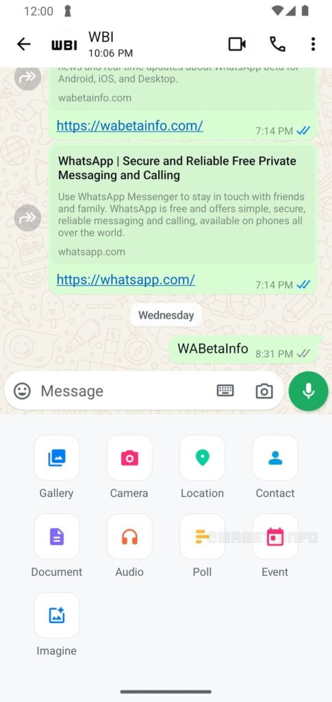WhatsApp testa criação de eventos em chats individuais