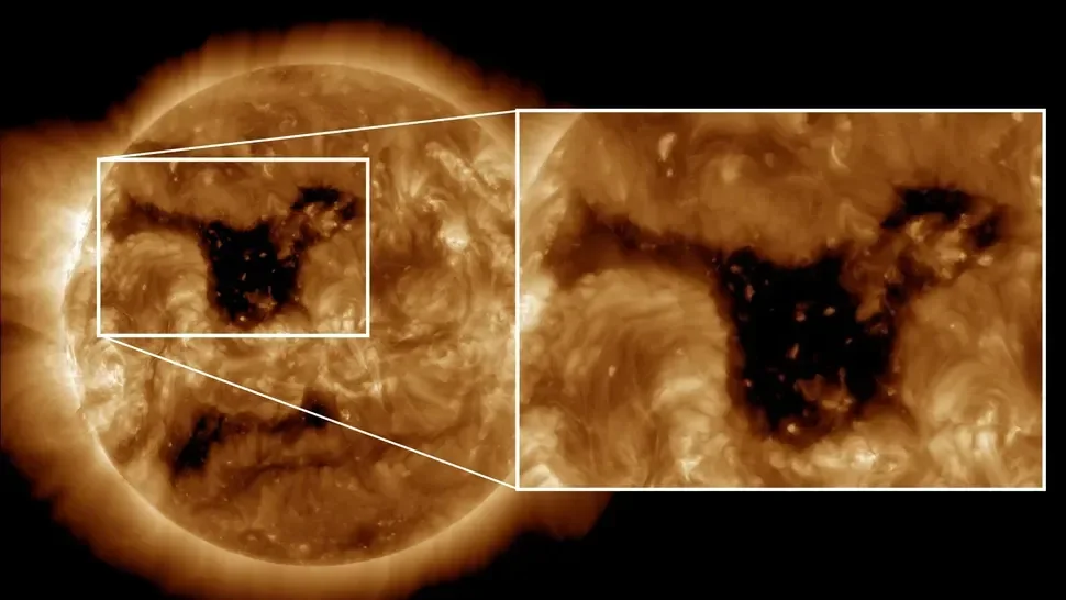 Buraco 62 vezes maior que a Terra aparece no Sol e pode intensificar as auroras