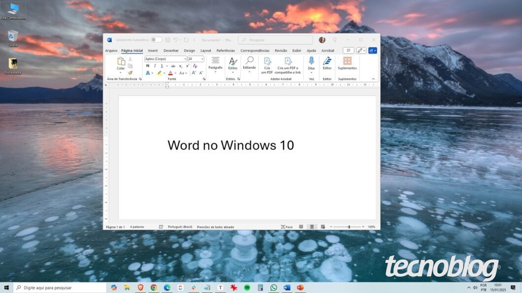 Word do Microsoft 365 no Windows 10