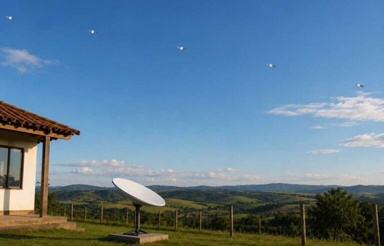 Starlink se aproxima de 10% da banda larga rural no país, aponta Ookla
