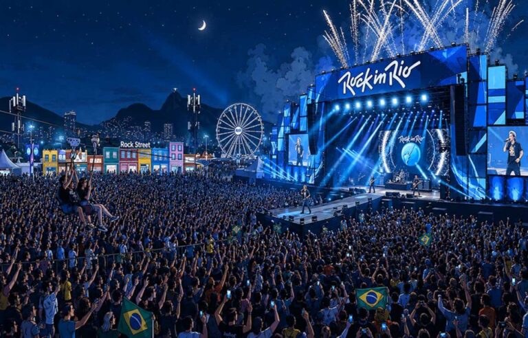 TIM leva 5G Advanced e network slicing ao Rock in Rio